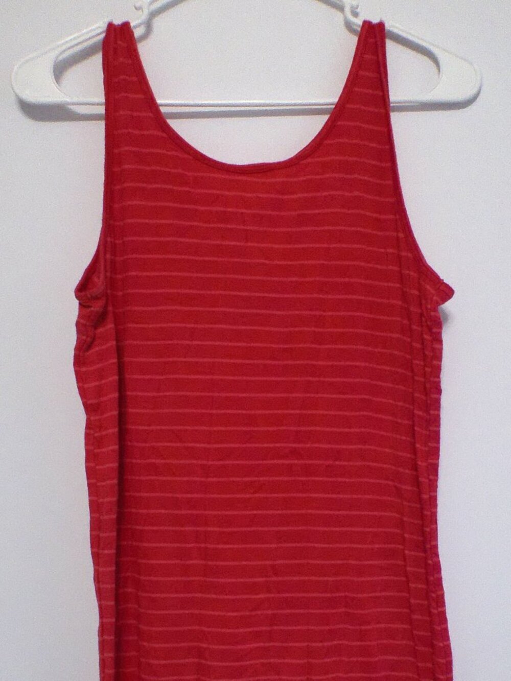 Sonoma Everyday Tunic Tank Top Large Red Striped Soft Stretch Modal Blend - Picture 3 of 3